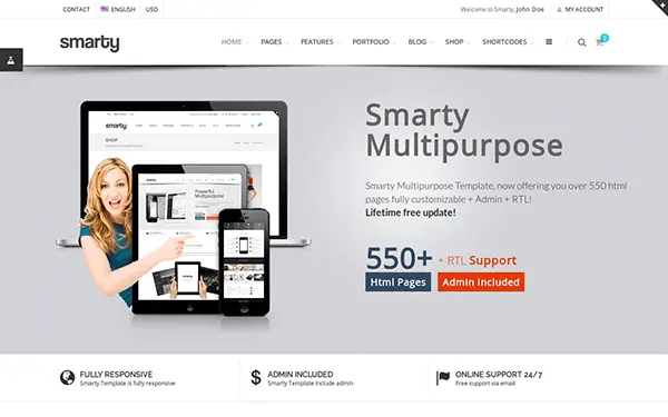 Smarty bootstrap template